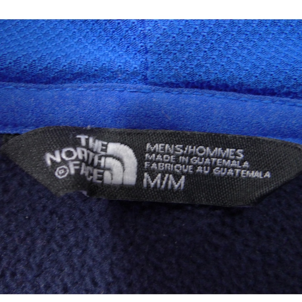 The North Face Mens Full Zip Hoodie Blue Colorblock Performance Fleece Size M - Picture 3 of 7